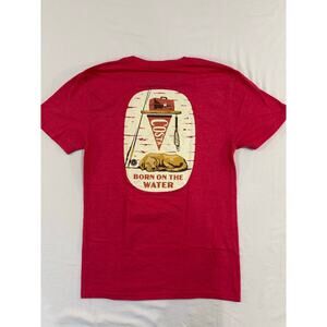 Costa Born on the Water Red Tee Shirt Size Small